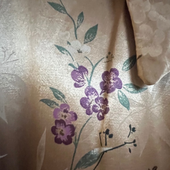 CH Signature Gold with Purple Flowers Button Down Blouse - Picture 12 of 15